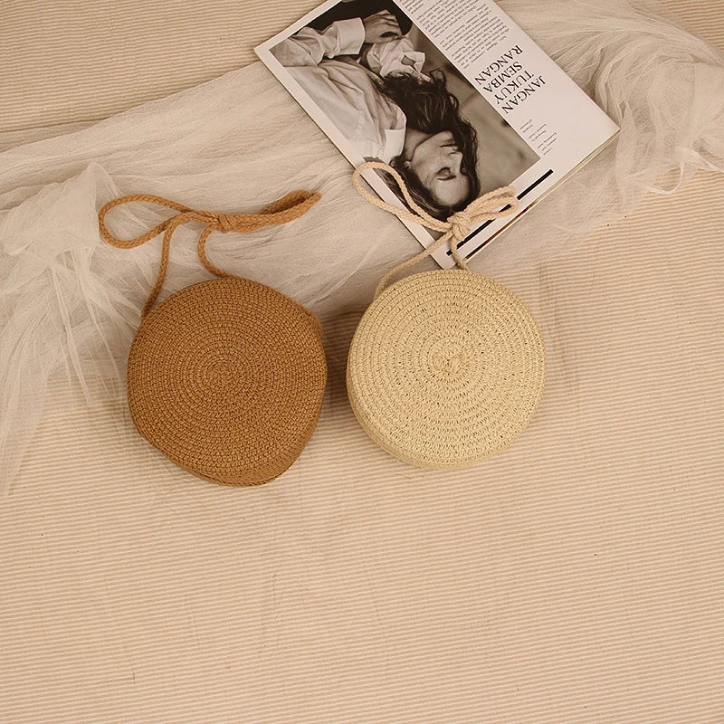 Sundress Ready- Woven Round Purse